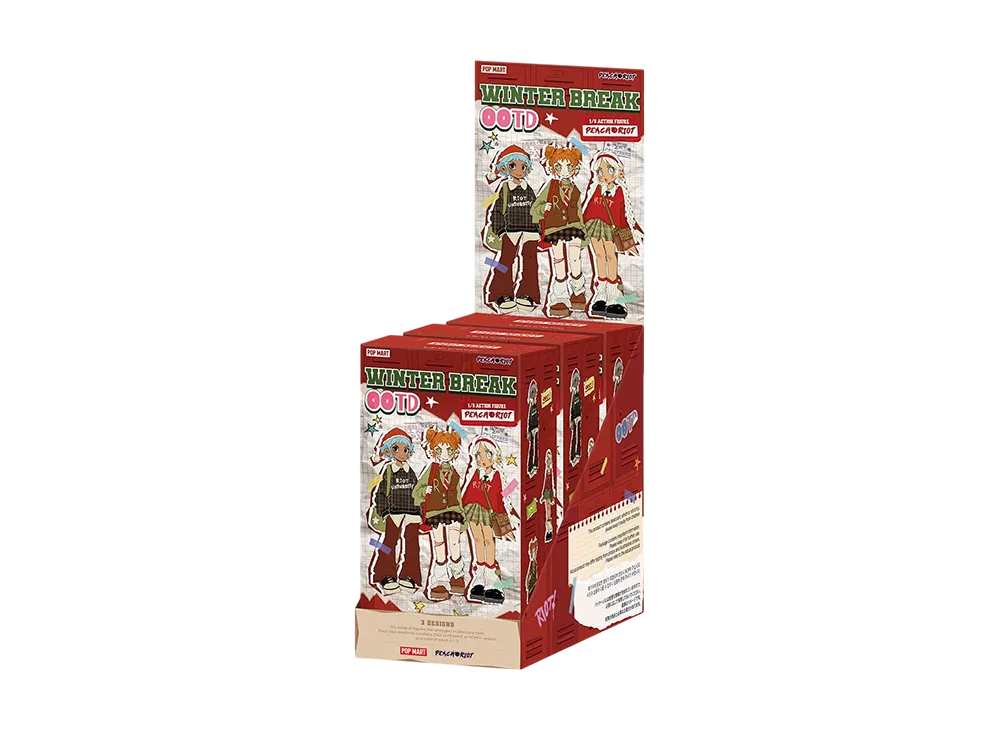 POP MART "BJD" Peach Riot Winter Break OOTD Series 1/8 Action Figure [Assortment Box]