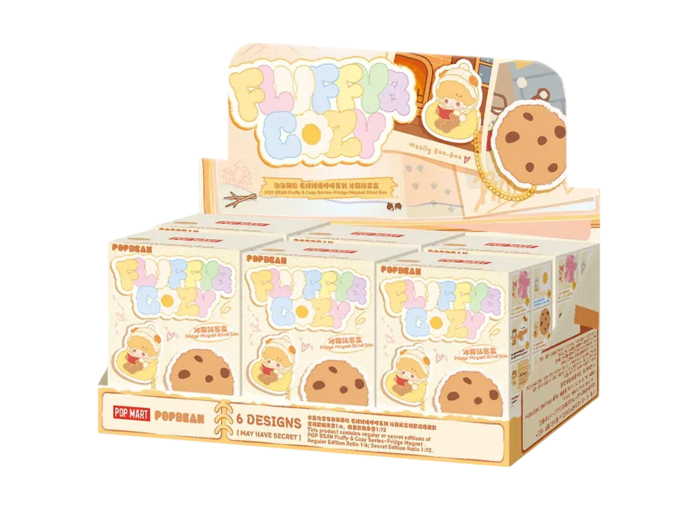 POP MART POP BEAN Fluffy & Cozy Series-Fridge Magnet Blind Box [Assortment Box]