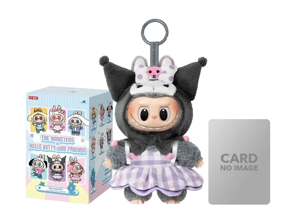 POP MART THE MONSTERS (Labubu) x Hello Kitty and Friends Series-Vinyl Plush Pendant Blind Box KUROMI
