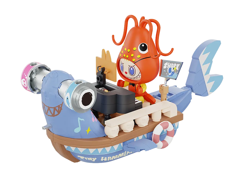 POP MART THE MONSTERS Chasing Mermaids Series Blocks The Tiny Hammerhead
