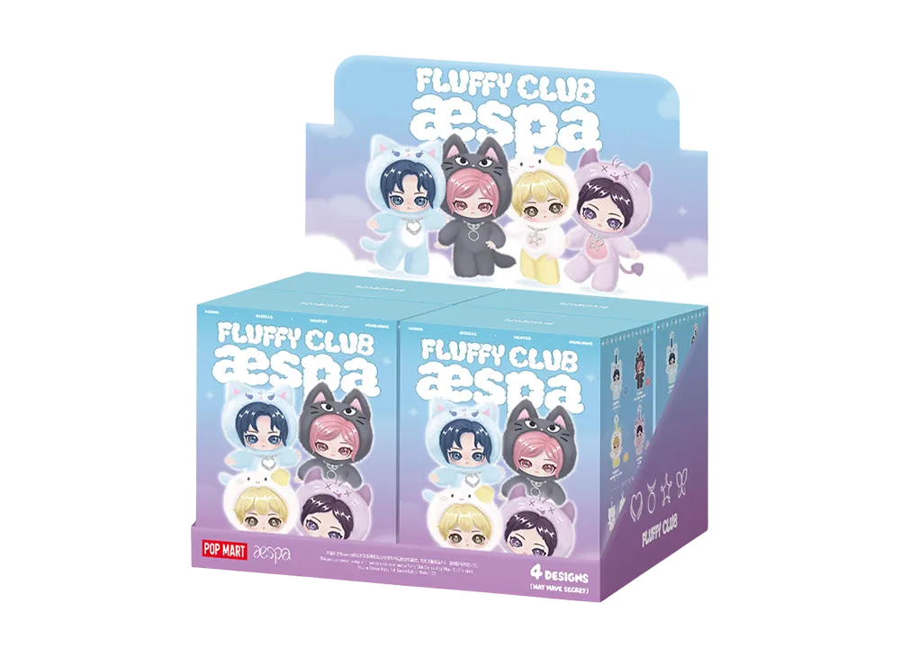 POP MART aespa Fluffy Club Series Vinyl Plush Doll Pendant [Assortment Box]