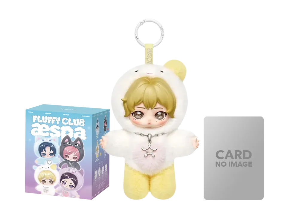 POP MART aespa Fluffy Club Series Vinyl Plush Doll Pendant Fluffy MUNGTAENGI WINTER VER.