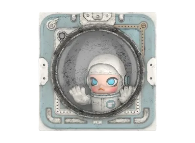 POP MART MEGA SPACE MOLLY Ashley Wood "IN SPACE" 3D Painting