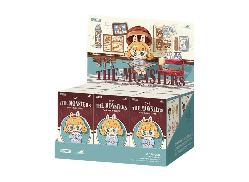 POP MART THE MONSTERS (LABUBU) Hair Salon Series - Vinyl Plush Pendant Blind Box [Assortment Box]