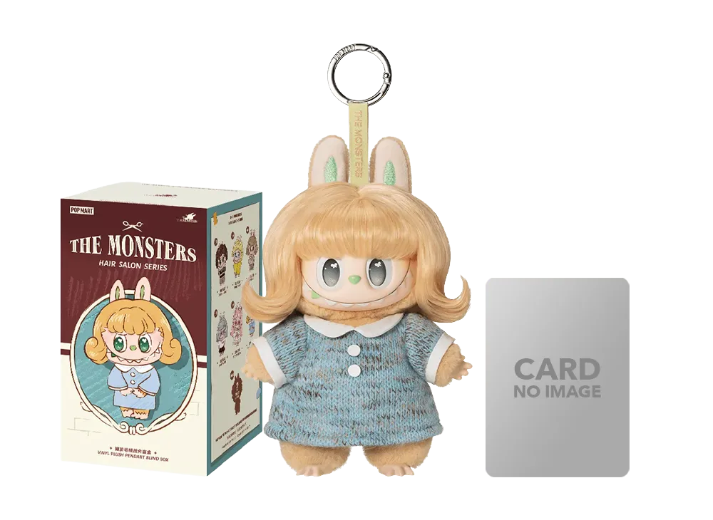 POP MART THE MONSTERS (LABUBU) Hair Salon Series - Vinyl Plush Pendant BLUE PRELUDE