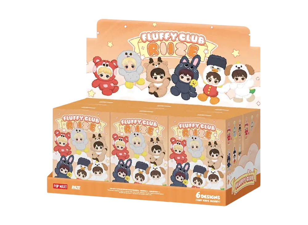 POP MART RIIZE Fluffy Club Series Vinyl Plush Doll Pendant [Assortment Box]