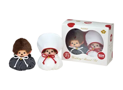 Sekiguchi Monchhichi Wedding Mascot Set (Japanese Style)