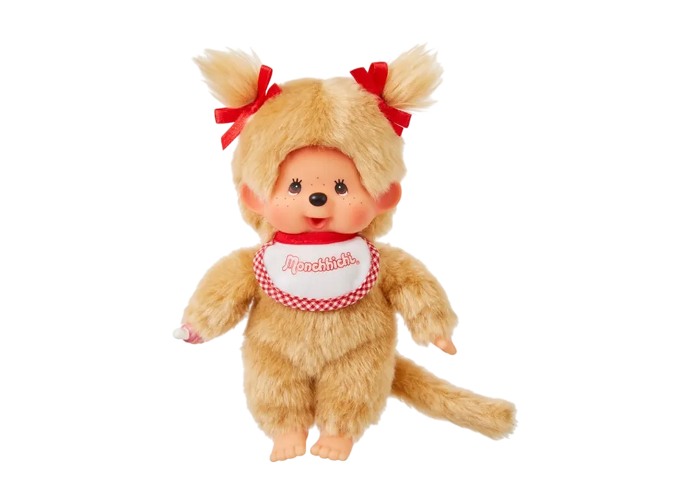 Sekiguchi "Premium Standard" Monchhichi S Size Beige Twin-tail Girl