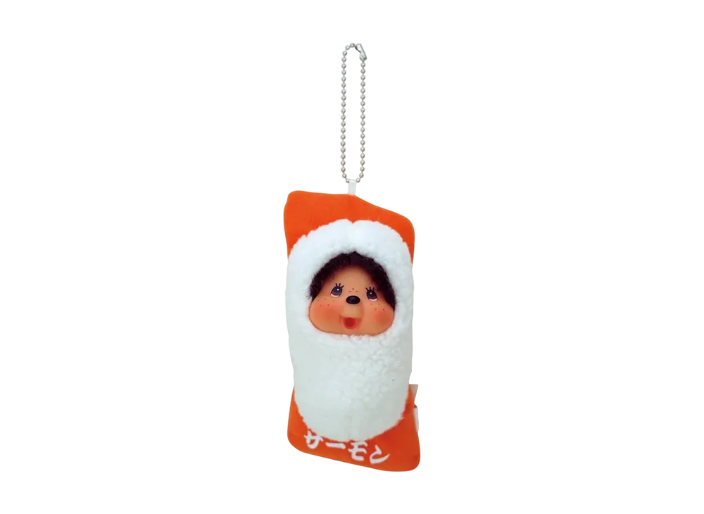 Sekiguchi Sushi Monchhichi SS Size Keychain Salmon