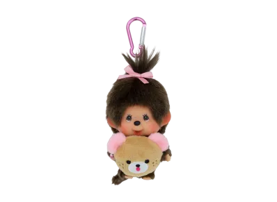 Sekiguchi 45th HAPPY TRIP Monchhichi Kao-deka SS Keychain Girl