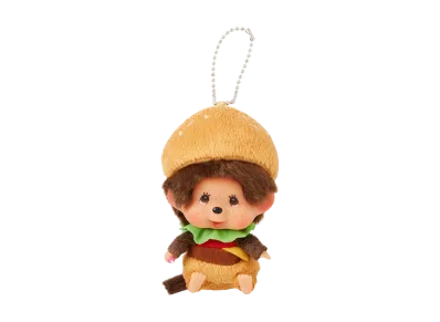 Sekiguchi M's BURGER Monchhichi Kao-deka SS Keychain Boy