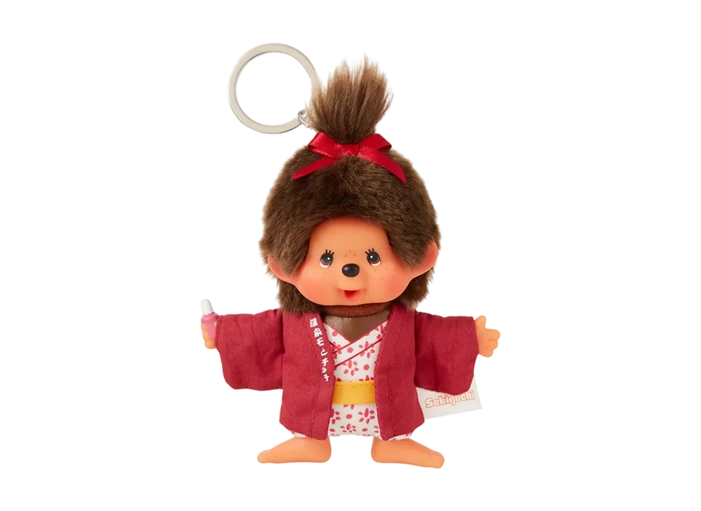 Sekiguchi Onsen Monchhichi Girl Flat Keychain