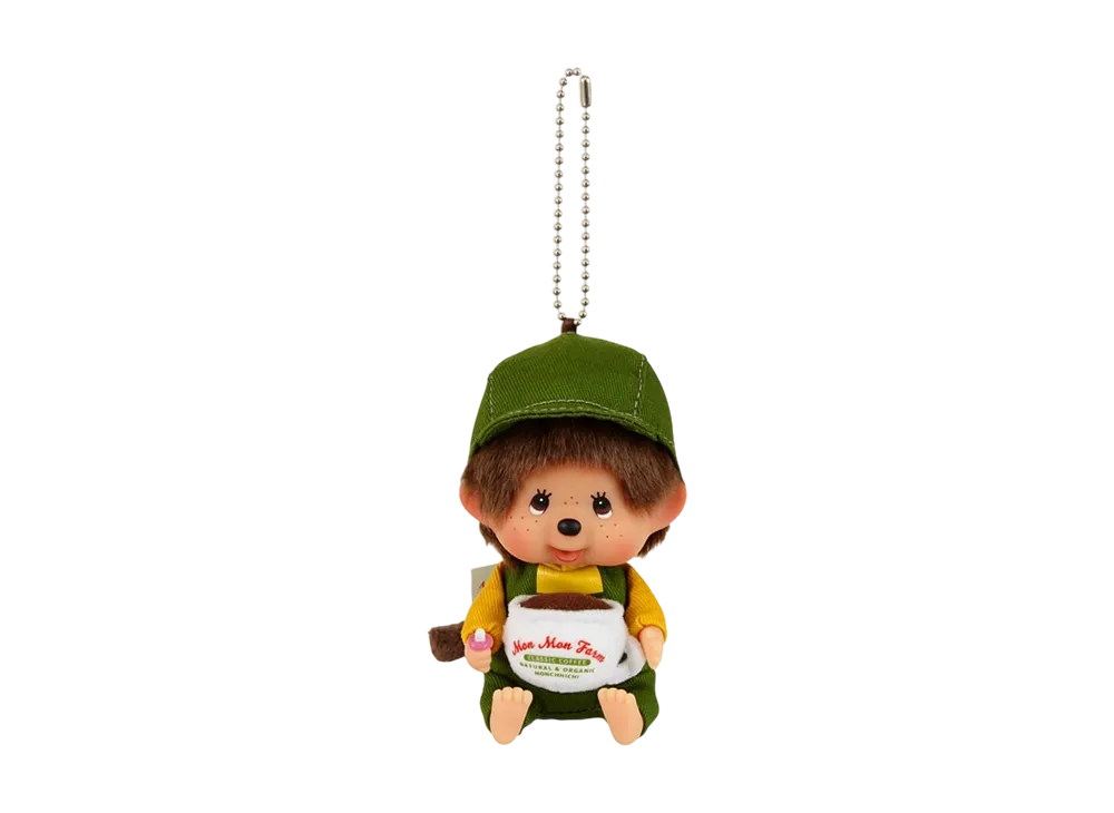 Sekiguchi Mon Mon Farm Coffee Monchhichi Kao-deka SS Keychain Boy