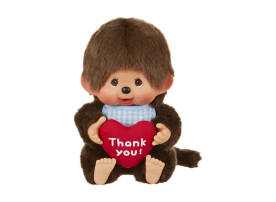 Sekiguchi Sitting Heart Cushion Monchhichi-kun