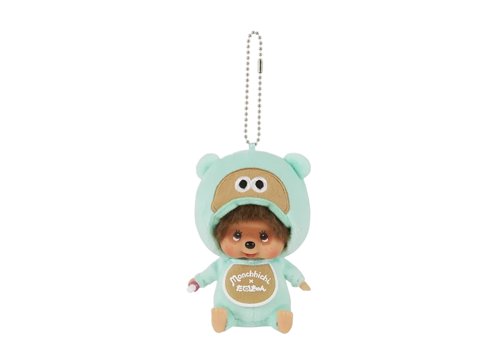 Sekiguchi Tanukyun x Monchhichi Kao-deka SS Keychain Tanukyun