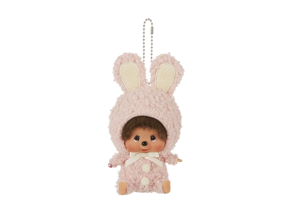 Sekiguchi Mokomoko Bunny Monchhichi Kao-deka SS Keychain