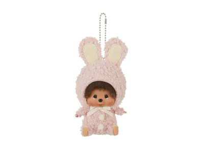 Sekiguchi Mokomoko Bunny Monchhichi Kao-deka SS Keychain