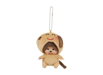 Sekiguchi Irasutoya x Monchhichi Kao-deka SS Keychain Dog