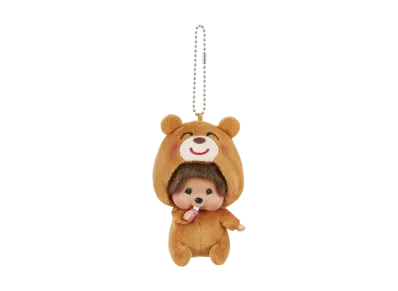 Sekiguchi Irasutoya x Monchhichi Kao-deka SS Keychain Bear