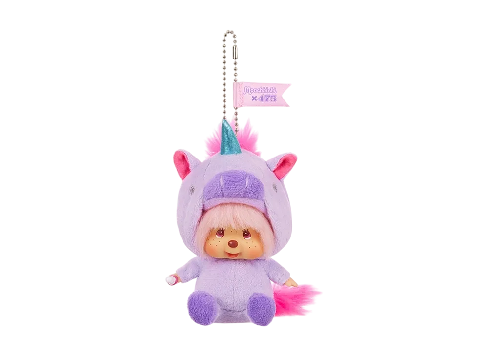 Sekiguchi Shinako x Monchhichi SS Kao-deka Keychain (Unicorn)