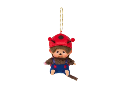 Sekiguchi Monchhichi Kao-deka SS Keychain Ladybug