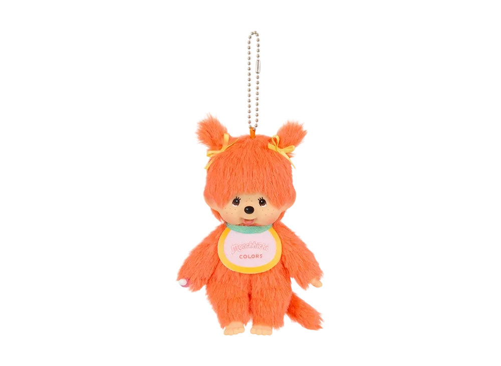 Sekiguchi Monchhichi COLORS Keychain Orange Girl