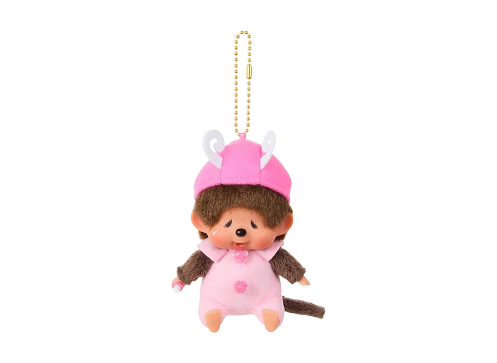 Sekiguchi Monchhichi Kao-deka SS Keychain Butterfly