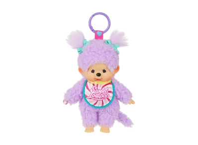 Sekiguchi Sweet Lollipop Monchhichi Keychain (Purple)