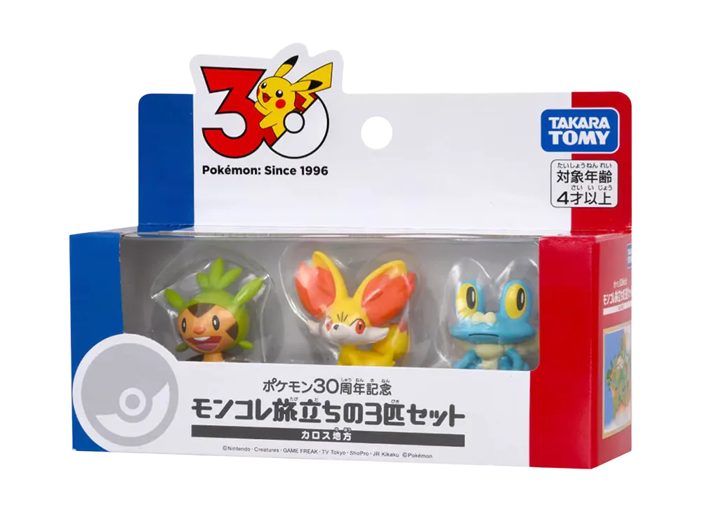 タカラトミー【モンコレ】『ポケモン30周年記念 モンコレ旅立ちの3匹セット』カロス地方