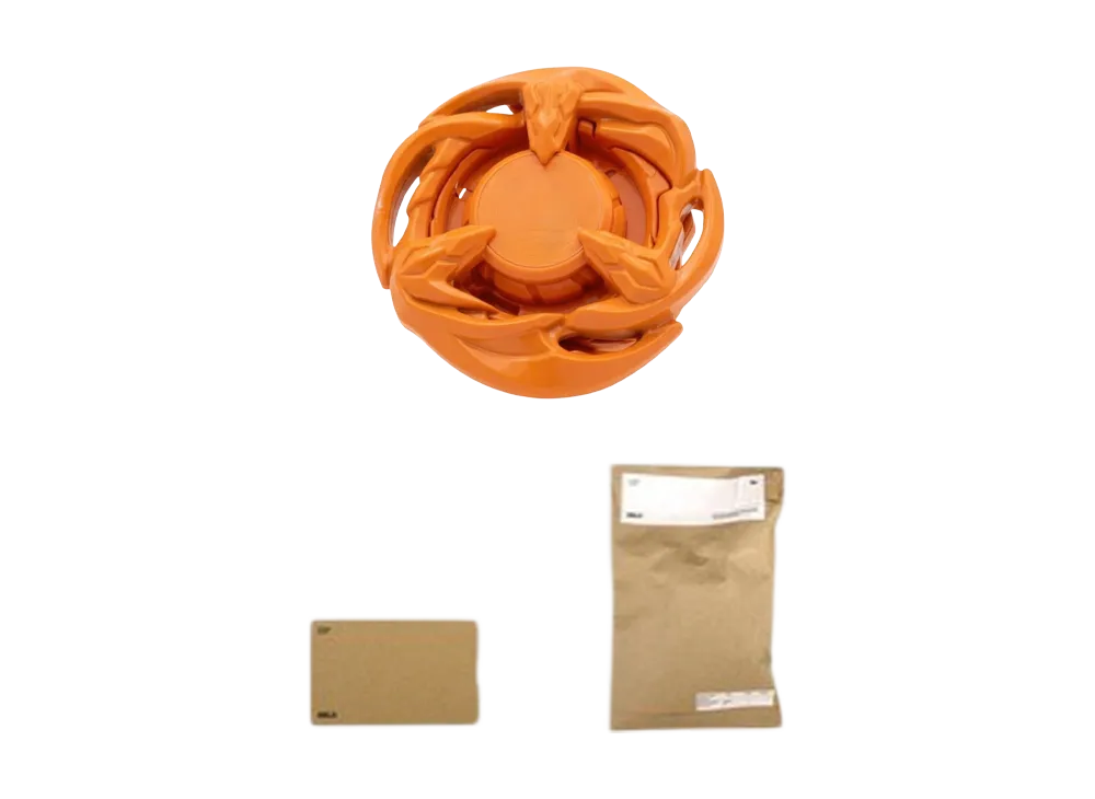 TAKARA TOMY "BEYBLADE X" WVGL5-80GB ORANGE-Blocked & LAUNCHER