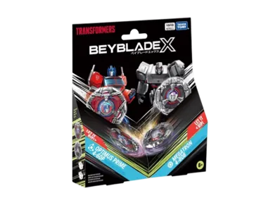 TAKARA TOMY "BEYBLADE X" BX-00 Transformers Optimus Prime 4-60P / Megatron 4-80B