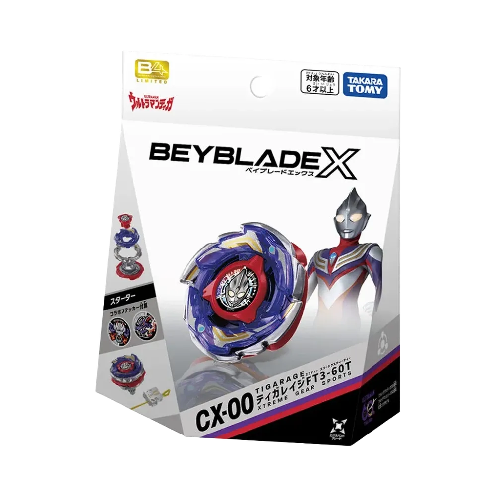TAKARA TOMY "BEYBLADE X" CX-00 Tiga Rage FT3-60T