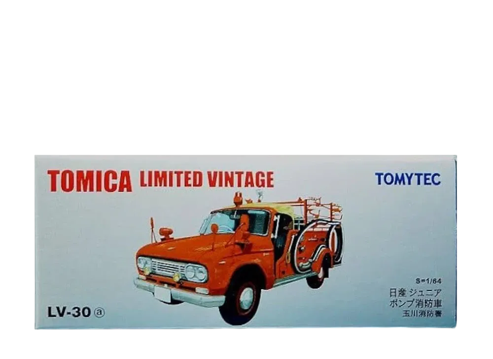 TOMYTEC "TOMICA LIMITED VINTAGE" 1/64 LV-30a Nissan Junior Pump Fire Engine