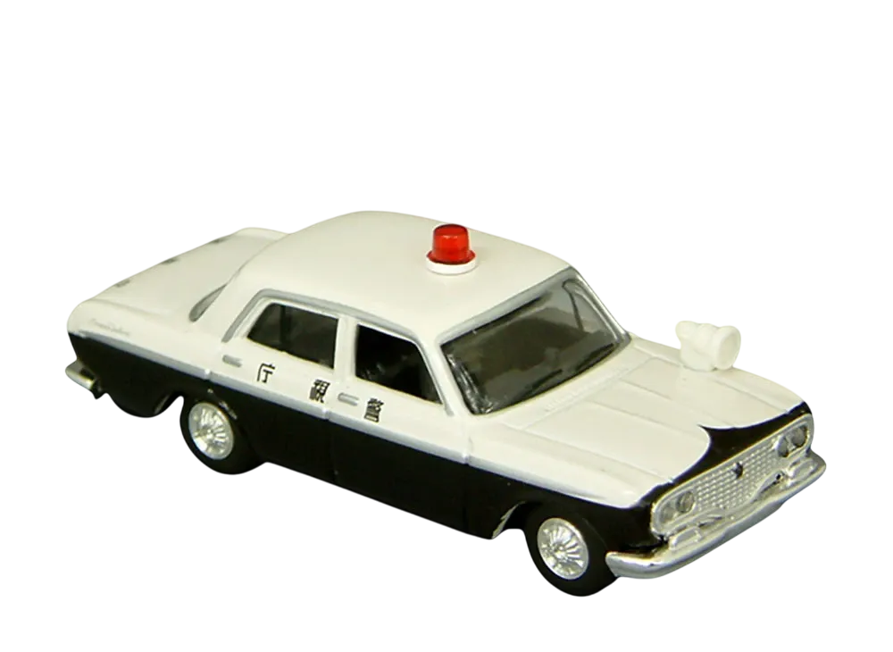 TOMYTEC "TOMICA LIMITED VINTAGE" 1/64 LV-03d Toyopet Crown Police Car (White/Black) Metropolitan Police Department - ¥