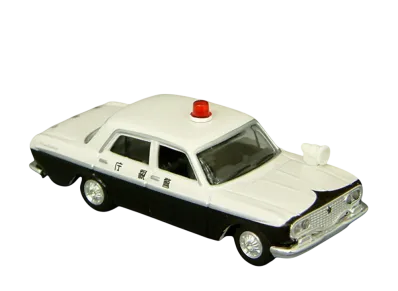 TOMYTEC "TOMICA LIMITED VINTAGE" 1/64 LV-03d Toyopet Crown Police Car (White/Black) Metropolitan Police Department