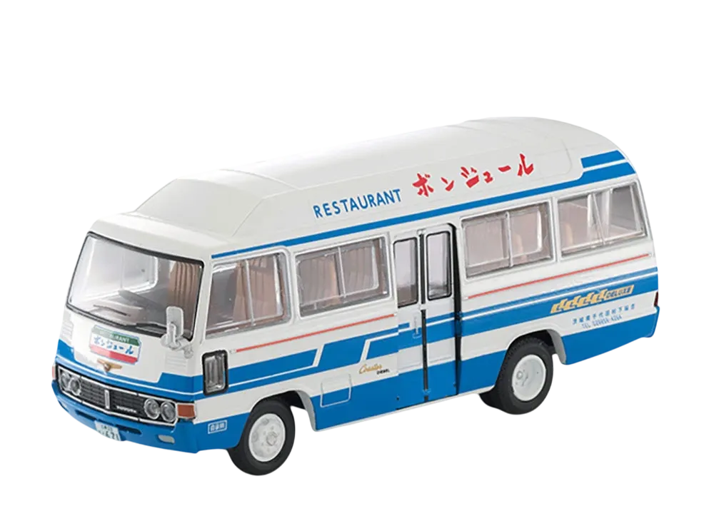 TOMYTEC "TOMICA LIMITED VINTAGE" 1/64 LV-184a Toyota Coaster High Roof Cooler Car (Restaurant Bonjour)