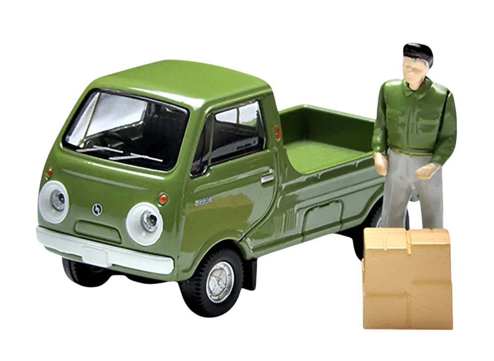 TOMYTEC "TOMICA LIMITED VINTAGE" 1/64 LV-185a Mazda Porter Cab One Side Open (Green)