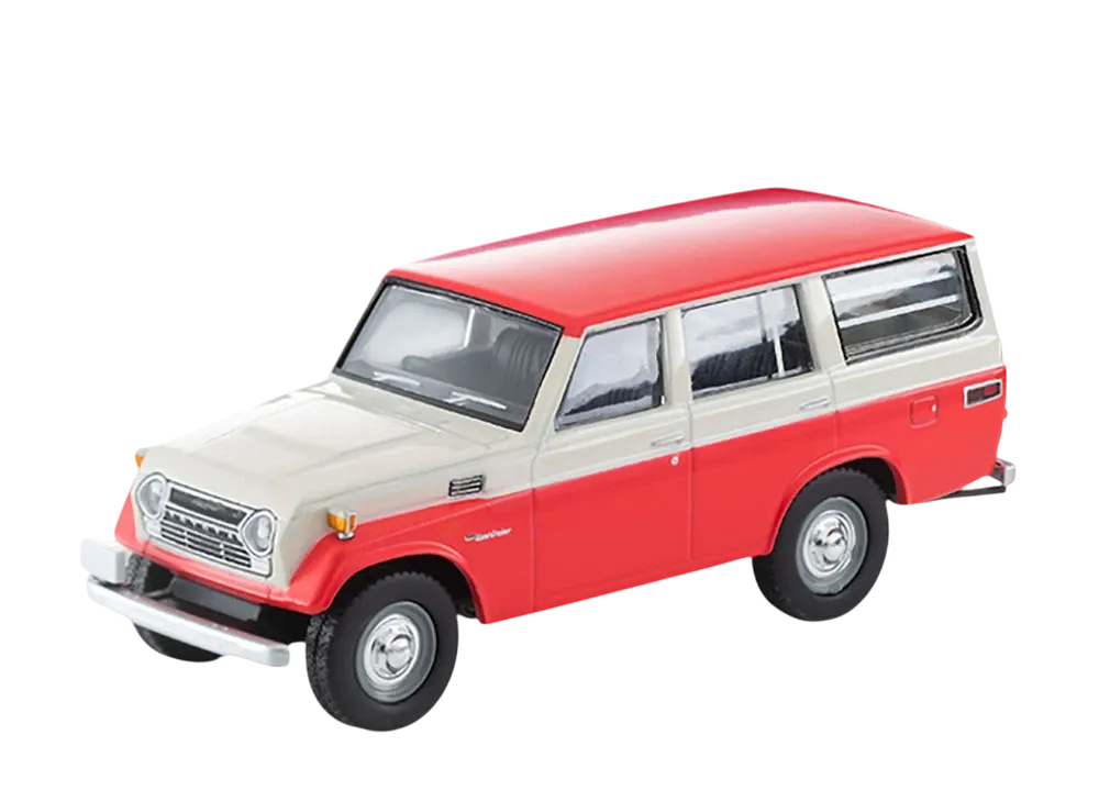 TOMYTEC "TOMICA LIMITED VINTAGE" 1/64 LV-104c Toyota Land Cruiser FJ56V Type (White/Red)