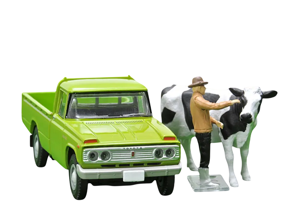 TOMYTEC "TOMICA LIMITED VINTAGE" 1/64 LV-189c Toyota Stout (Green) With Figure