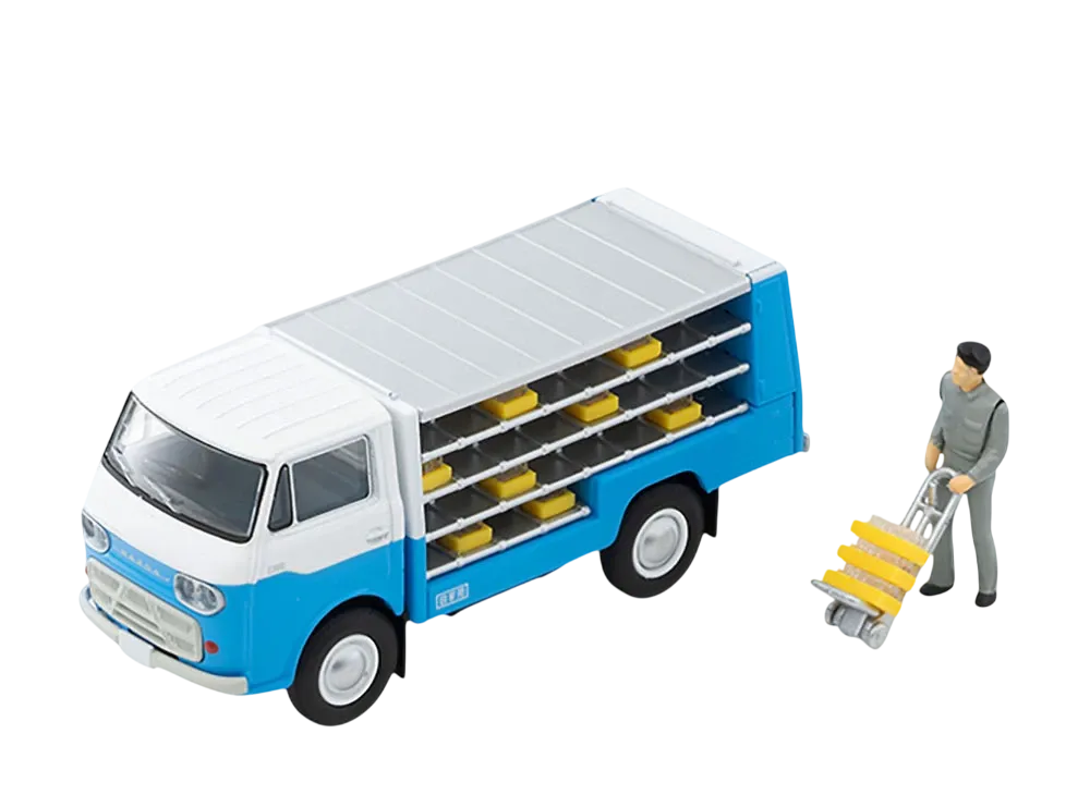 TOMYTEC "TOMICA LIMITED VINTAGE" 1/64 LV-210a Mazda E2000 Bottle Car (White/Light Blue) - ¥