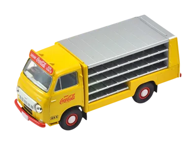 TOMYTEC "TOMICA LIMITED VINTAGE" 1/64 LV-100a Nissan Caball Route Car Coca-Cola (Yellow)