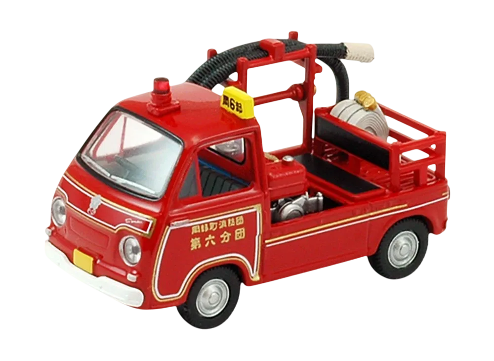 TOMYTEC "TOMICA LIMITED VINTAGE" 1/64 LV-68a Subaru Thumper Pump Fire Engine (Okabe Village Fire Brigade 6Th Branch)