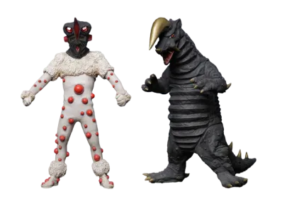 XPLUS "Daikaiju series" -Return of Ultraman- Alien Nackle & Black King Fighting Battle Color Ver.