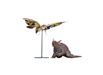 XPLUS "Toho Daikaiju series" -Godzilla, Mothra and King Ghidorah: Giant Monsters All-Out Attack- Mothra (2001) & Baragon (2001) Fierce Battle Color Ver.