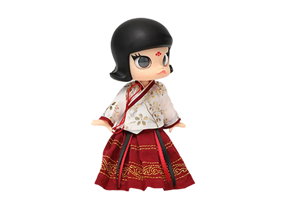 POP MART "BJD" MOLLY Chinese style red skirt