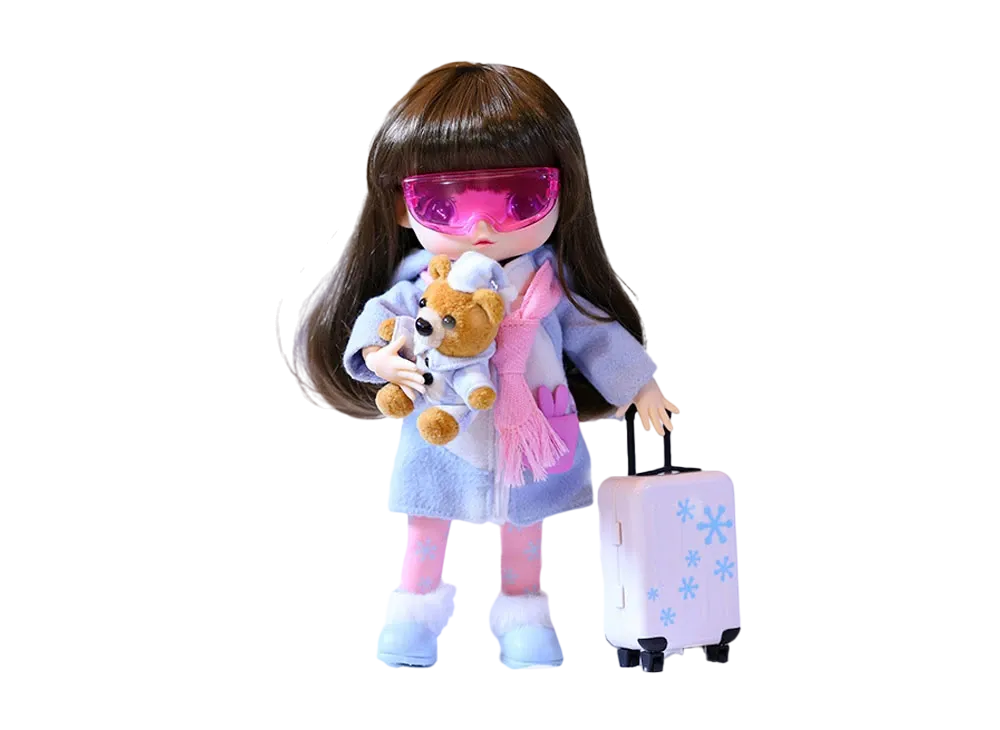 POP MART "BJD" Viya Doll Travel Winter Travel Coordination