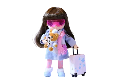 POP MART "BJD" Viya Doll Travel Winter Travel Coordination