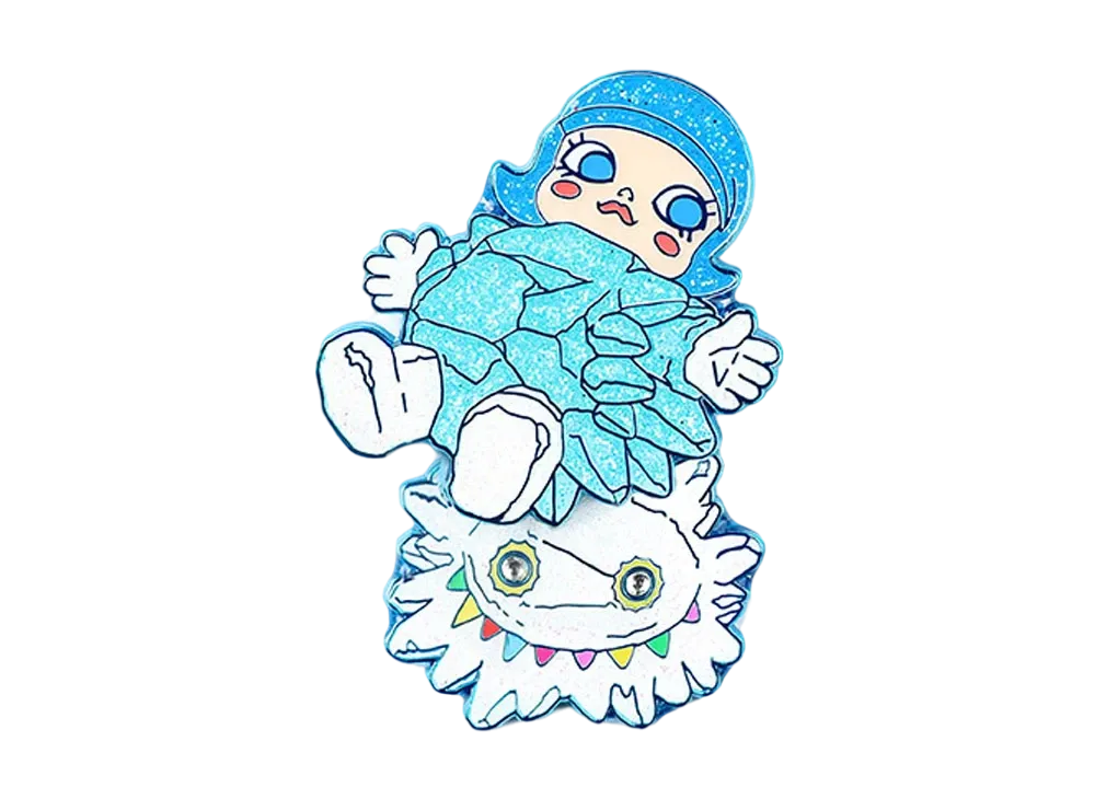 POP MART MOLLY x INSTINCTOY EROSION MOLLY COSTUME Pin Badge (ICE LIQUID MOLLY)