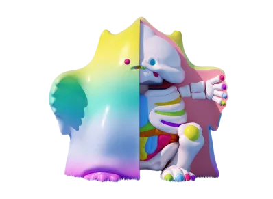 POP MART "MEGA COLLECTIONS" 400% YUKI RAINBOW