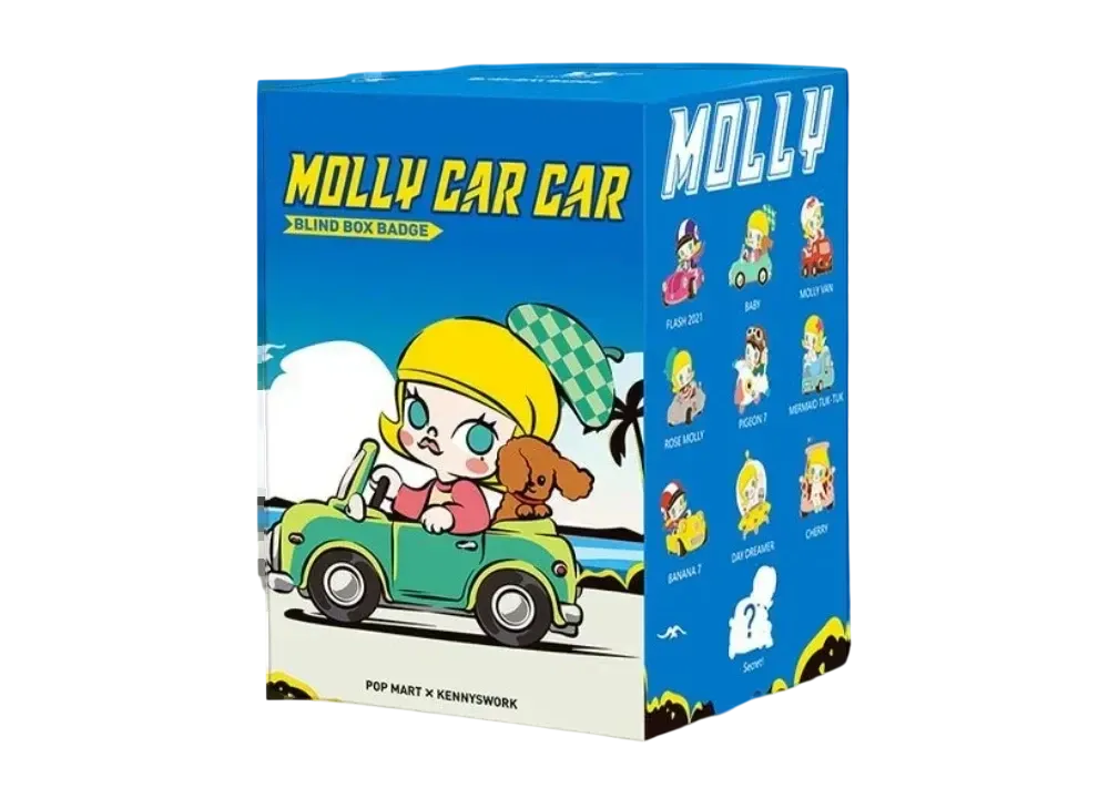 POP MART MOLLY CAR CAR Series Pin Badge [Piece]